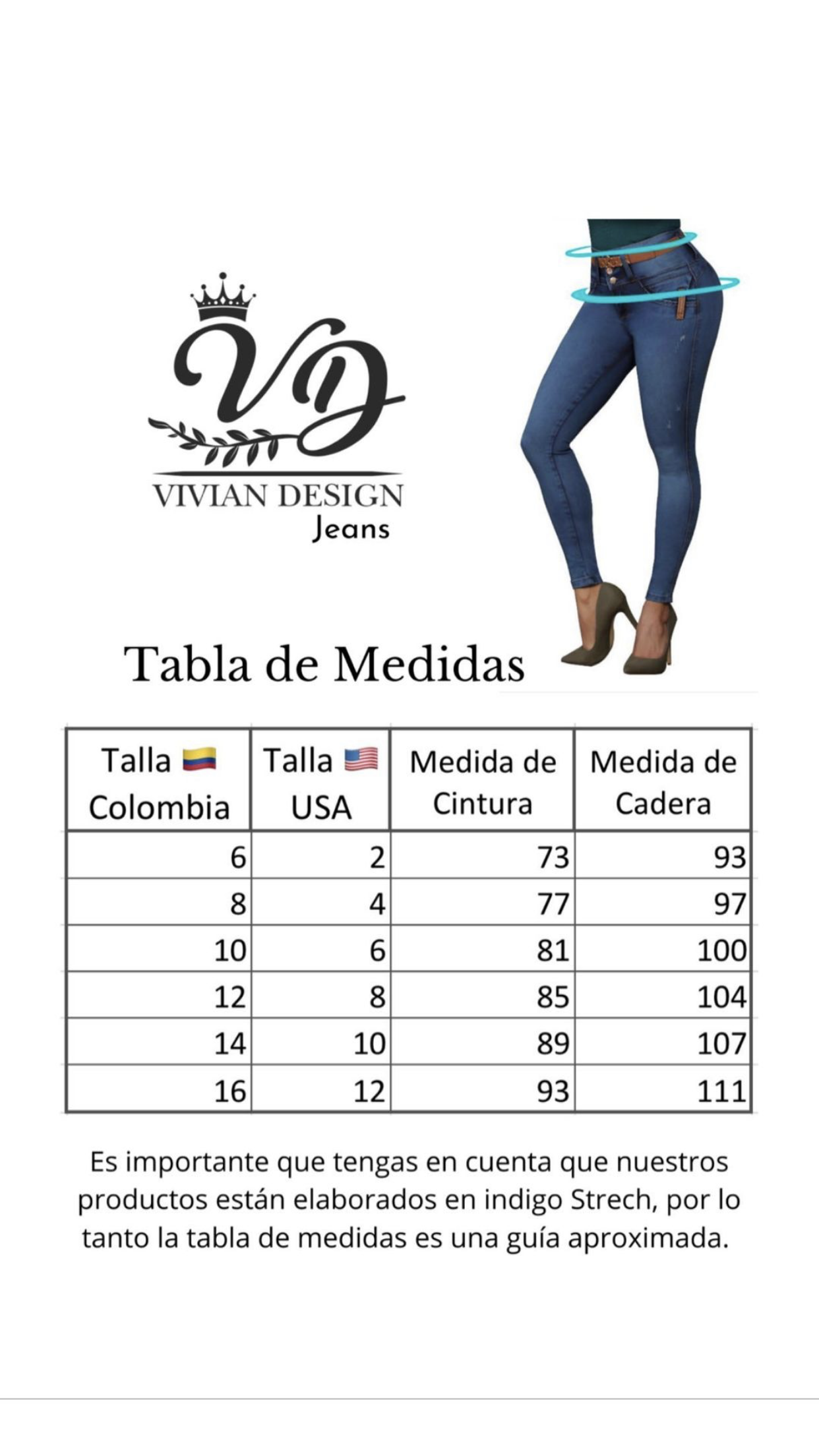 Tabla Medidas Jeans